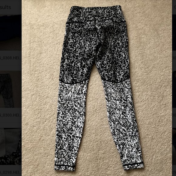 Lululemon Black and White Yoga/Workout Pants - Picture 2 of 4